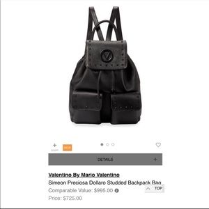 Valentino All Black Leather Backpack